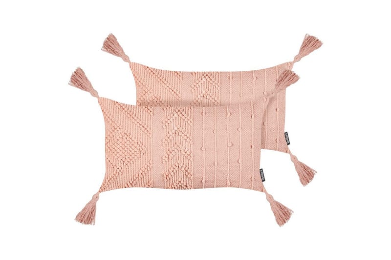 Pyntepuder Valvaria sæt af 2 Rosa - Rosa - Tekstiler - Pude & plaid - Pyntepuder & pudebetræk