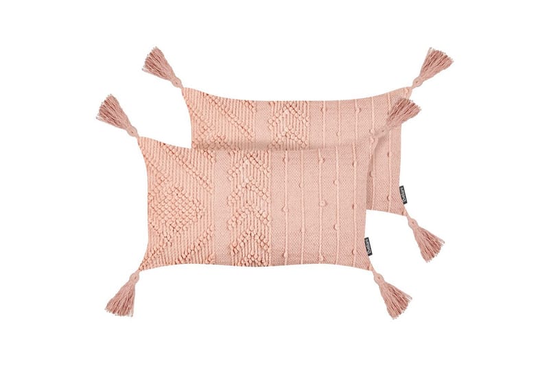 Pyntepuder Valvaria sæt af 2 Rosa - Rosa - Havemøbler - Hynder - Øvrige hynder