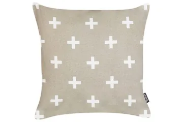Pyntepuder Velleia sæt af 2 Beige/hvid - Beige/hvid - Tekstiler - Pude & plaid - Pyntepuder & pudebetræk