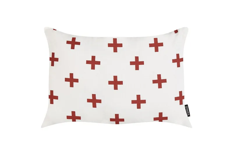 Pyntepuder Velleia sæt af 2 Hvid/Rød - Hvid/Rød - Tekstiler - Pude & plaid - Pyntepuder & pudebetræk