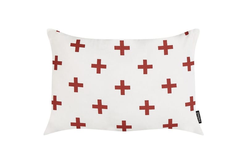 Pyntepuder Velleia sæt af 2 Hvid/Rød - Hvid/Rød - Tekstiler - Pude & plaid - Pyntepuder & pudebetræk