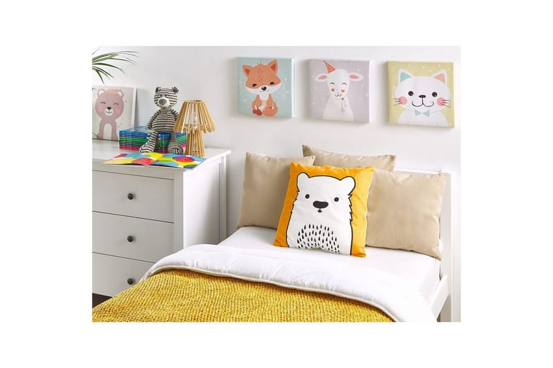 Pyntepuder Waranasi sæt af 2 Orange/Hvid/Sort - Orange/Hvid/Sort - Tekstiler - Børnetekstiler - Sengetøj til børn - Børnepuder