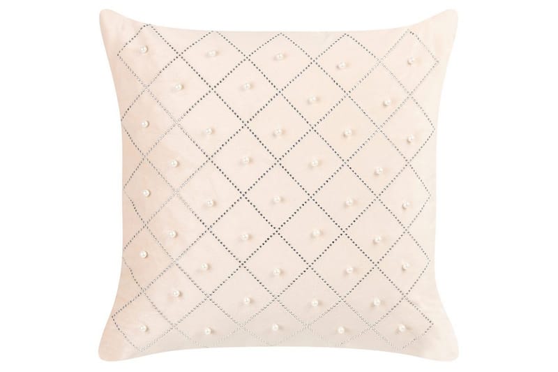 Pyntepuder Yarrow sæt af 2 Beige/Sølv - Beige/Sølv - Tekstiler - Pude & plaid - Udendørs puder