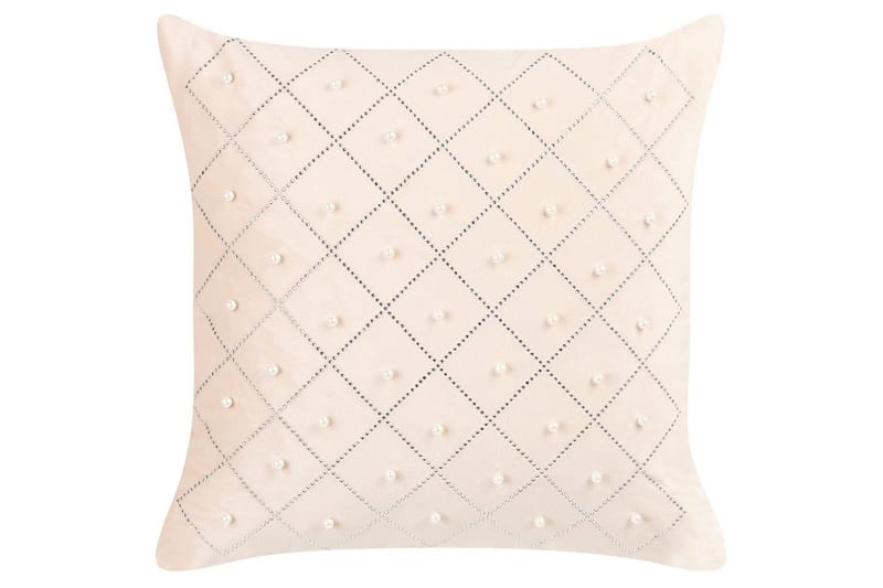 Pyntepuder Yarrow sæt af 2 Beige/Sølv - Beige/Sølv - Havemøbler - Hynder - Øvrige hynder
