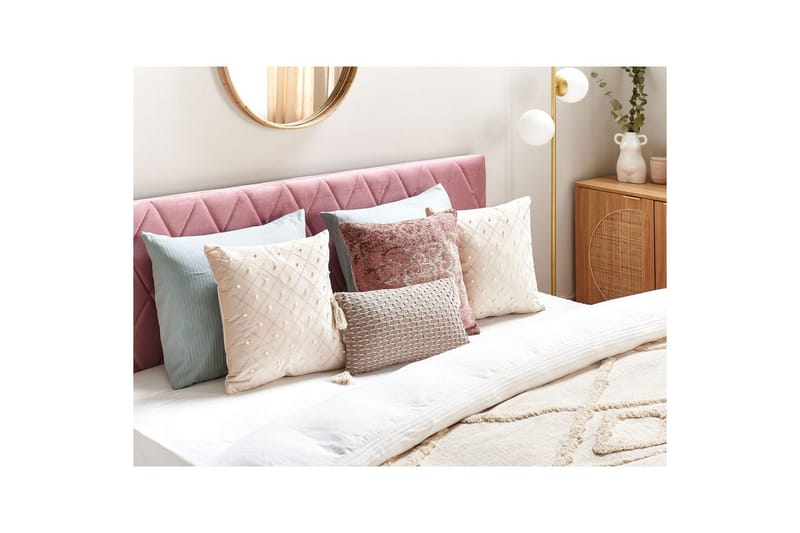 Pyntepuder Yarrow sæt af 2 Beige/Sølv - Beige/Sølv - Tekstiler - Pude & plaid - Udendørs puder