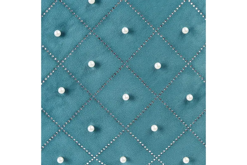 Pyntepuder Yarrow sæt af 2 Blå/Sølv - Blå/Sølv - Tekstiler - Pude & plaid - Udendørs puder