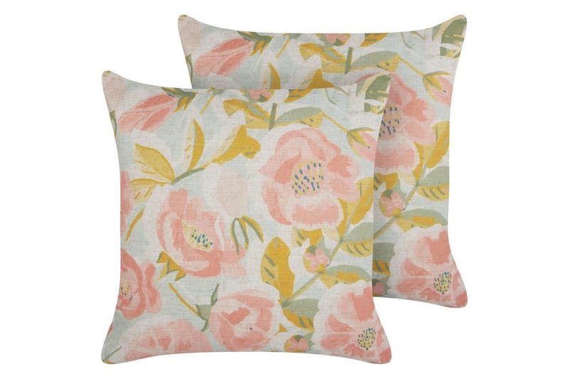 Pyntepuder Zahriye sæt af 2 Rosa/Blå/Grøn, Rosa/Blå/Grøn