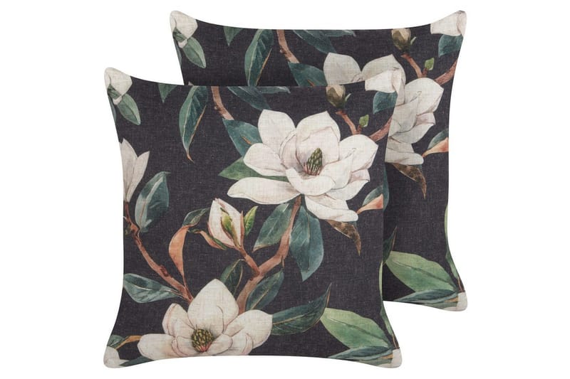 Pyntepuder Zahriye sæt af 2 Sort/Flerfarvet, Sort/Flerfarvet