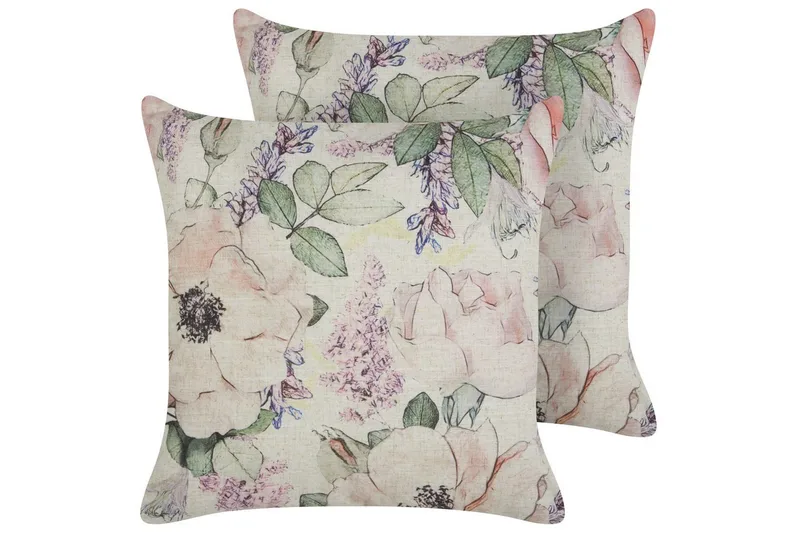 Pyntepuder Zahriye sæt af 2 Violet/flerfarvet, Violet/flerfarvet