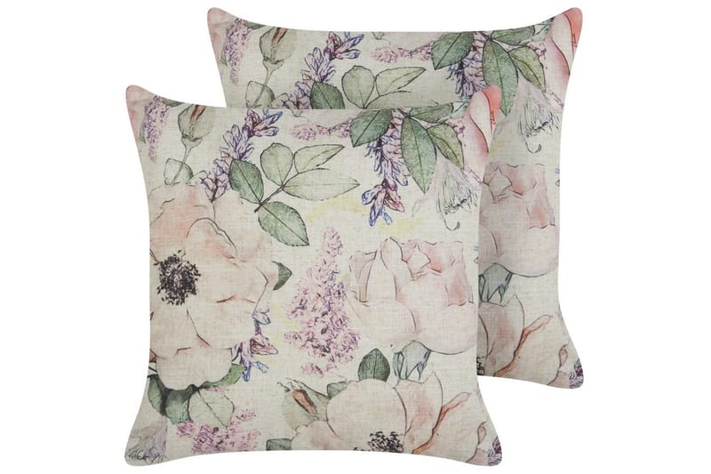 Pyntepuder Zahriye sæt af 2 Violet/flerfarvet, Violet/flerfarvet