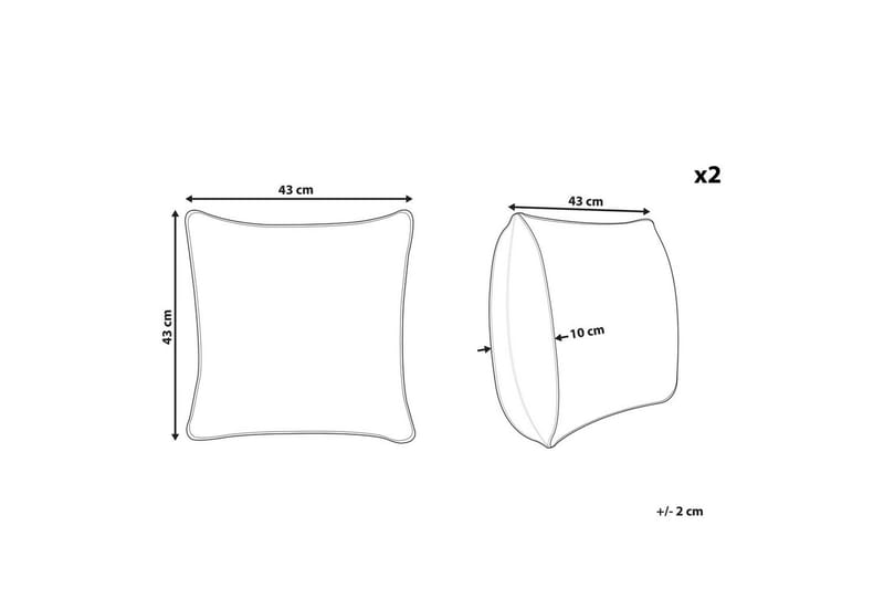 Pyntepuder Purslane sæt med 2 Hvid - Hvid - Tekstiler - Pude & plaid - Udendørs puder