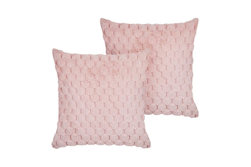 Pyntepuder Purslane sæt med 2 Rosa - Rosa - Havemøbler - Hynder - Hynder til bænk & havesofa