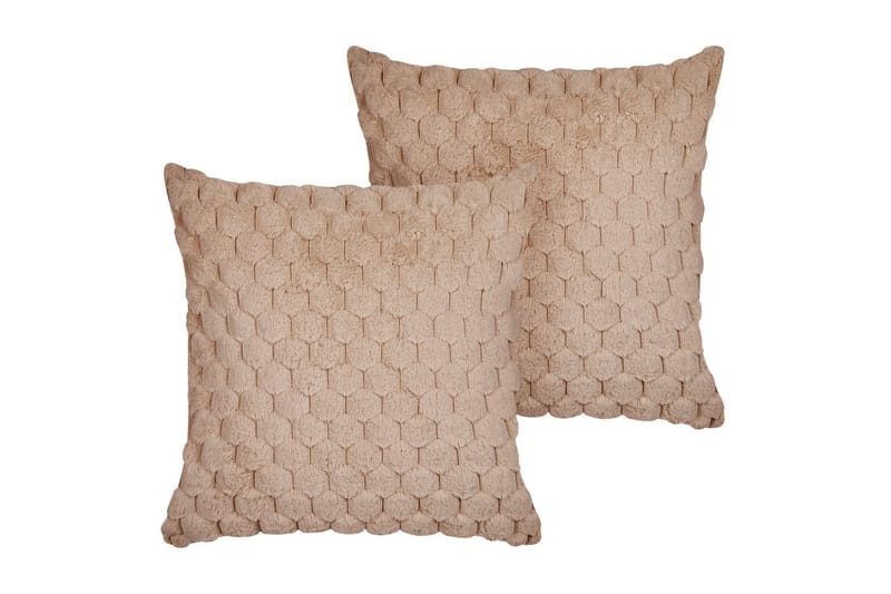 Pyntepuder Purslane sæt med 2 Beige - Beige - Havemøbler - Hynder - Hynder til bænk & havesofa