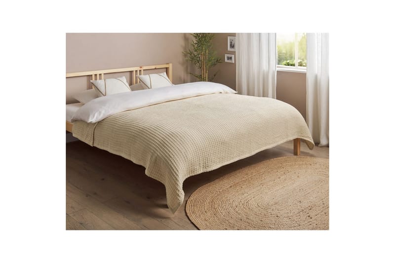 Sengetæppe Chagyl Beige, 200x220 cm - Beige, 200x220 cm - Havemøbler - Hynder - Hynder til bænk & havesofa
