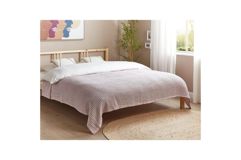 Sengetæppe Chagyl Rosa, 200x220 cm - Rosa, 200x220 cm - Tekstiler - Sengetøj - Sengetæppe - Sengetæppe enkeltseng