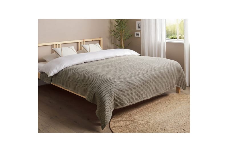 Sengetæppe Chagyl Taupe, 200x220 cm - Taupe, 200x220 cm - Havemøbler - Hynder - Hynder til bænk & havesofa
