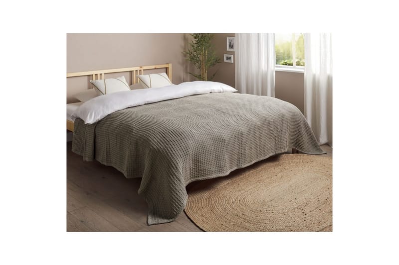 Sengetæppe Chagyl Taupe, 220x240 cm - Taupe, 220x240 cm - Havemøbler - Hynder - Hynder til bænk & havesofa
