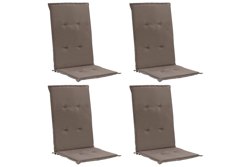 hynde til havestol 4 stk. 120 x 50 x 3 cm gråbrun - Grå - Havemøbler - Hynder - Siddehynder