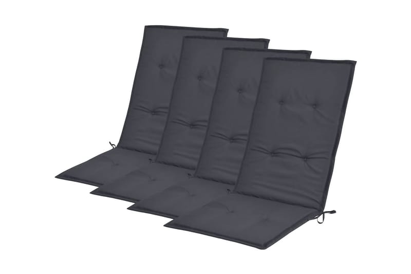 Hynde Til Havestol 4 Stk. Antracitgrå 120X50X3 Cm - Grå - Havemøbler - Hynder - Siddehynder