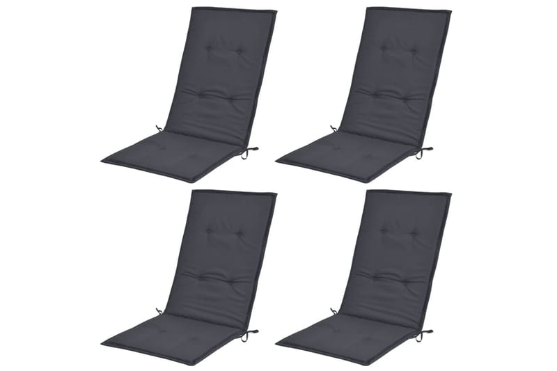 Hynde Til Havestol 4 Stk. Antracitgrå 120X50X3 Cm - Grå - Havemøbler - Hynder - Siddehynder
