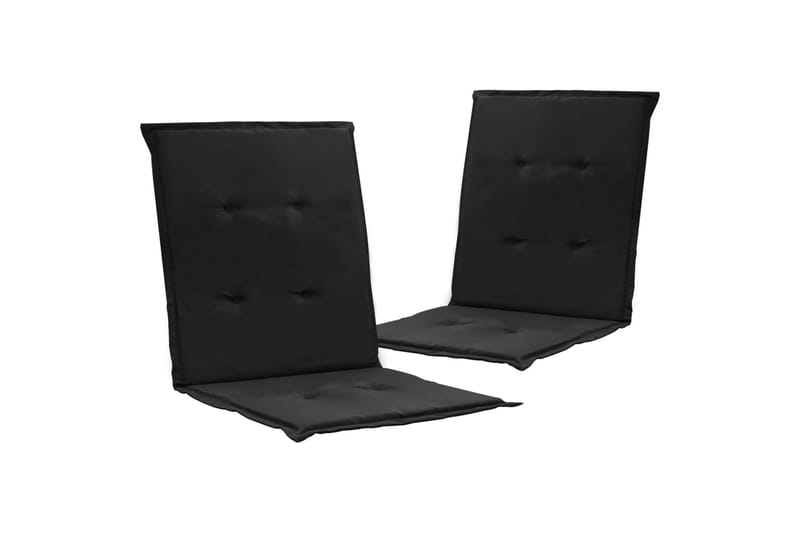 Hynder Til Havestol 2 stk. 100x50x3 cm Sort - Sort - Havemøbler - Hynder - Siddehynder