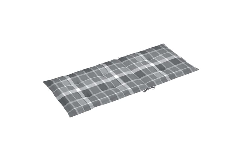 Hynder Til Havestol 2 Stk. 120x50x4 cm Gråternet Mønster - Flerfarvet - Havemøbler - Hynder - Siddehynder