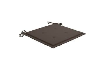 Hynder Til Havestol 2 Stk. 40x40x4 cm Stof Gråbrun - Gråbrun - Havemøbler - Hynder - Siddehynder