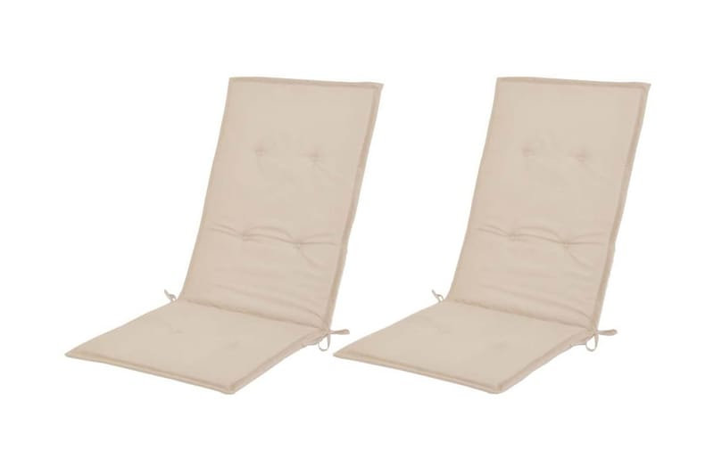 Hynder Til Havestol 2 Stk. Cremefarvet 120 X 50 X 3 Cm - Creme - Havemøbler - Hynder - Siddehynder