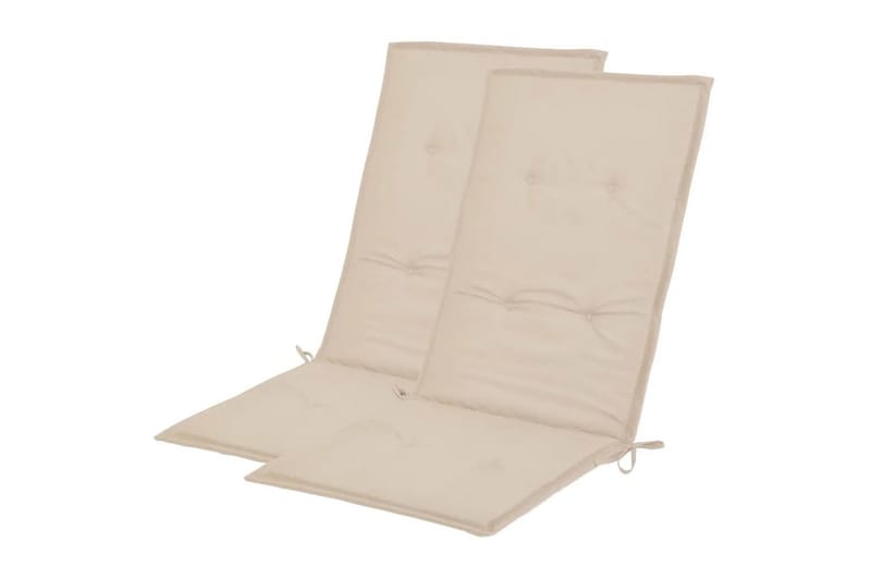 Hynder Til Havestol 2 Stk. Cremefarvet 120 X 50 X 3 Cm - Creme - Havemøbler - Hynder - Siddehynder