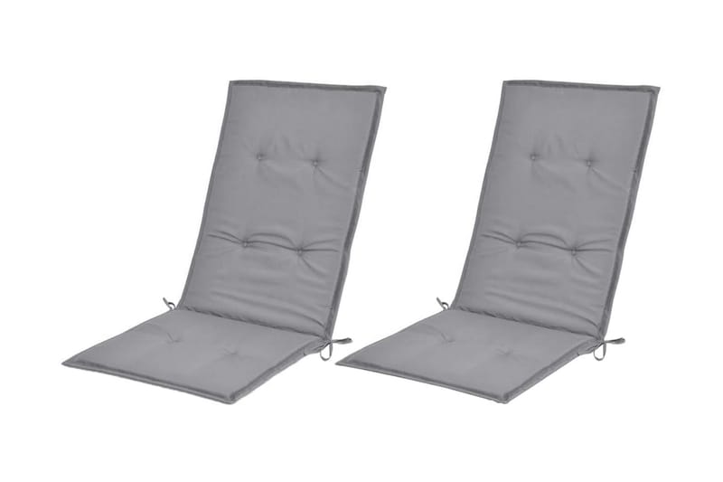 Hynder Til Havestol 2 Stk. Grå 120 X 50 X 3 Cm - Grå - Havemøbler - Hynder - Siddehynder