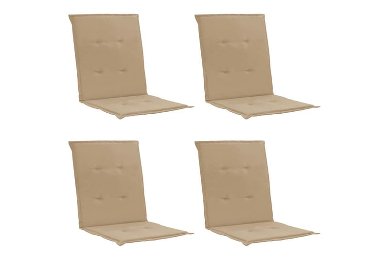 Hynder Til Havestol 4 Stk. 100x50x3 cm Beige - Beige - Havemøbler - Hynder - Siddehynder
