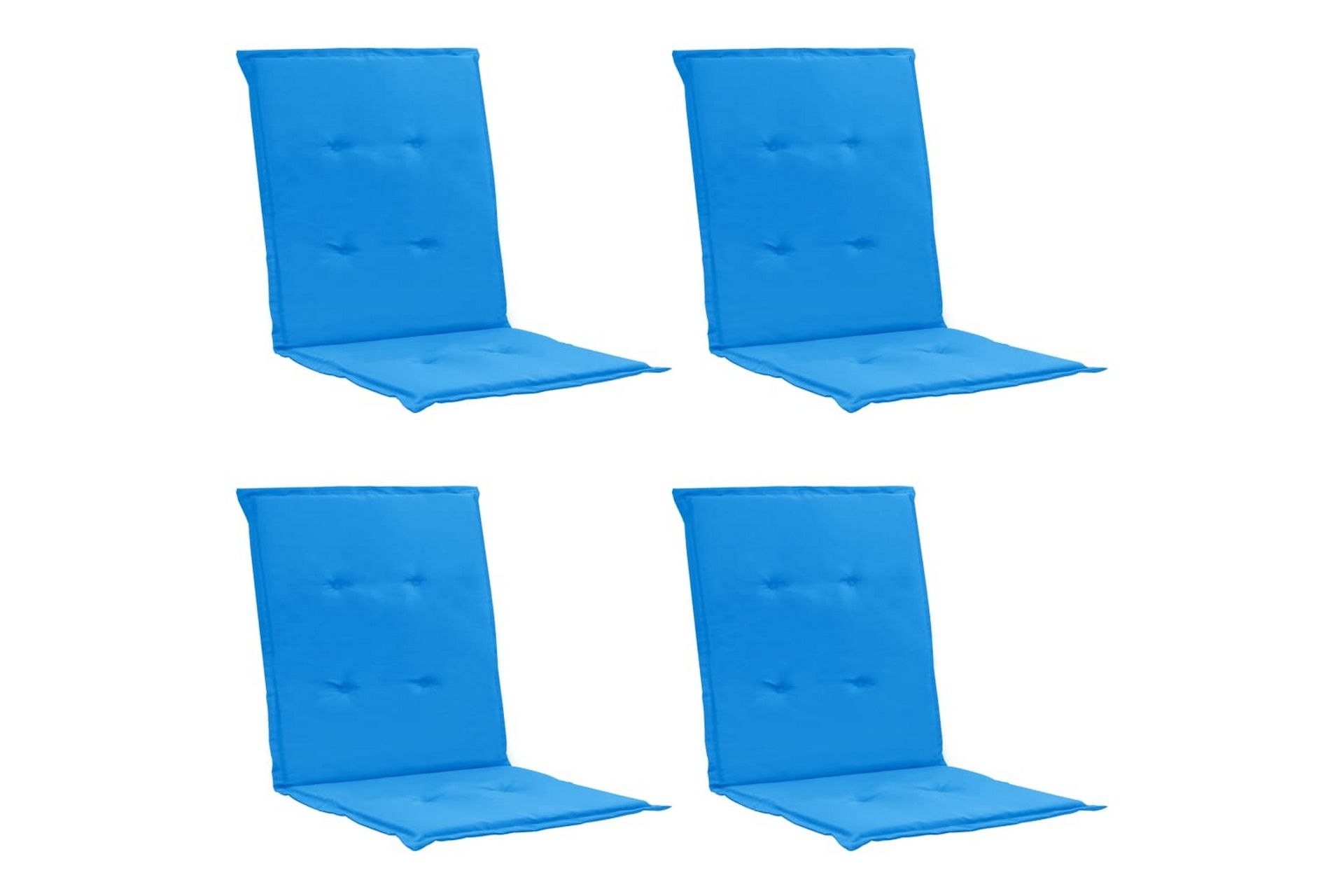 Hynder Til Havestol 4 stk. 100x50x3 cm Blå - Blå - Havemøbler - Hynder - Siddehynder