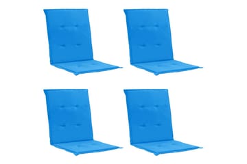 Hynder Til Havestol 4 stk. 100x50x3 cm Blå - Blå - Havemøbler - Hynder - Siddehynder