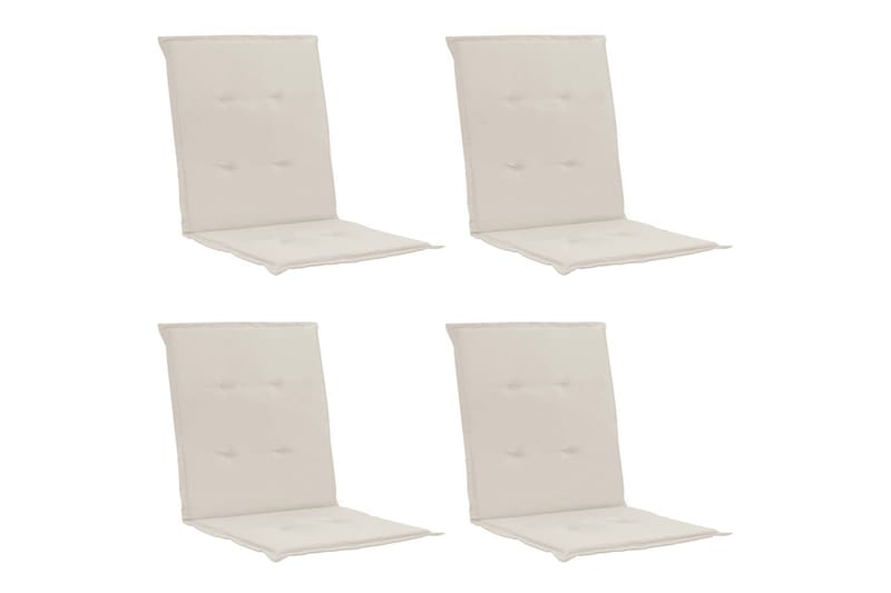Hynder Til Havestol 4 stk. 100x50x3 cm Cremefarvet - Creme - Havemøbler - Hynder - Siddehynder