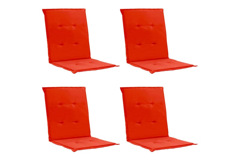 Hynder Til Havestol 4 stk. 100x50x3 cm Rød - Rød - Havemøbler - Hynder - Siddehynder