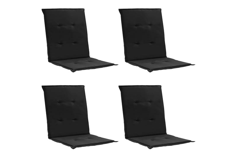 Hynder Til Havestol 4 Stk. 100x50x3 cm Sort - Sort - Havemøbler - Hynder - Siddehynder