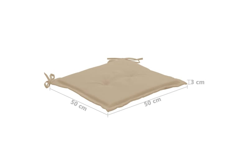Hynder Til Havestol 4 stk. 40x40x3 cm Beige - Beige - Havemøbler - Hynder - Siddehynder