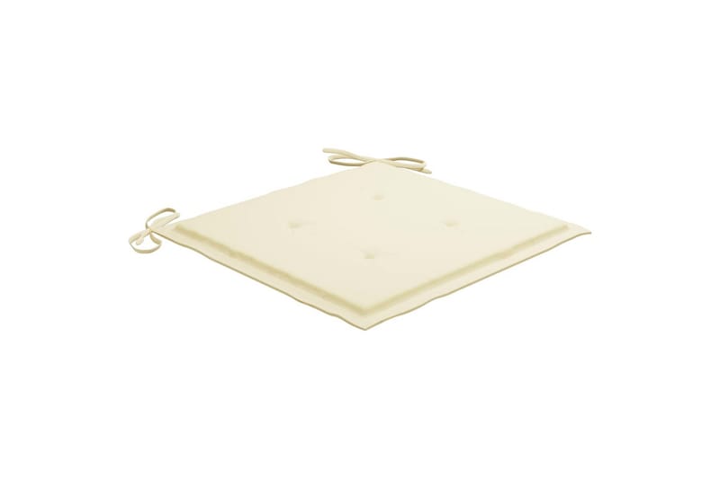 Hynder Til Havestol 4 Stk. 50x50x4 cm Stof Cremefarvet - Creme - Siddehynder