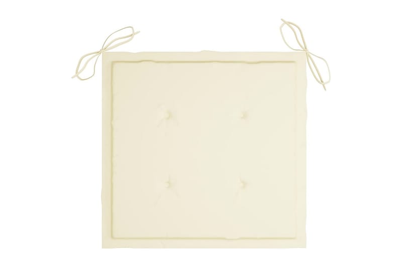 Hynder Til Havestol 4 Stk. 50x50x4 cm Stof Cremefarvet - Creme - Siddehynder