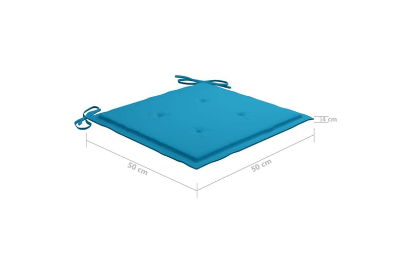 hynder til havestol 4 stk. 50x50x4 cm stof kongeblå - Blå - Havemøbler - Hynder - Siddehynder