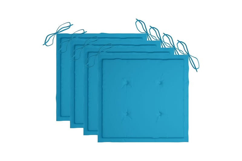 hynder til havestol 4 stk. 50x50x4 cm stof kongeblå - Blå - Havemøbler - Hynder - Siddehynder