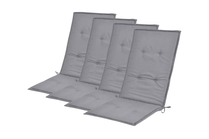Hynder Til Havestol 4 Stk. Grå 120 X 50 X 3 Cm - Grå - Havemøbler - Hynder - Siddehynder