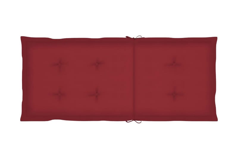 hynder til havestol 6 stk. 120x50x4 cm vinrød - Rød - Siddehynder