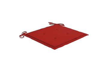 Hynder Til Havestol 6 Stk. 40x40x4 cm Stof Rød - Rød - Havemøbler - Hynder - Siddehynder
