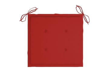 Hynder Til Havestol 6 Stk. 40x40x4 cm Stof Rød - Rød - Havemøbler - Hynder - Siddehynder