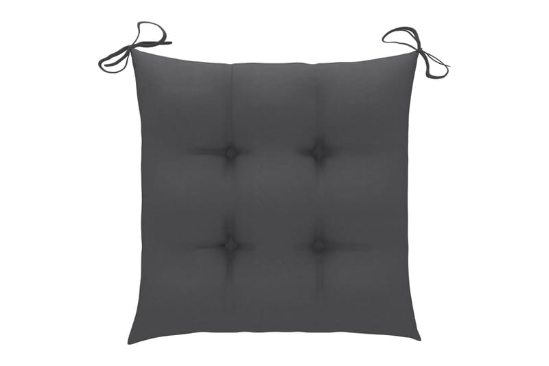 Hynder til havestole 2 stk. 40x40x7 cm stof antracitgrå - Antracit - Havemøbler - Hynder - Siddehynder