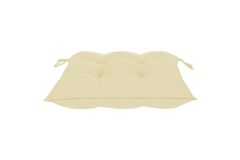 Hynder til havestole 2 stk. 40x40x7 cm stof cremehvid - Creme - Havemøbler - Hynder - Siddehynder