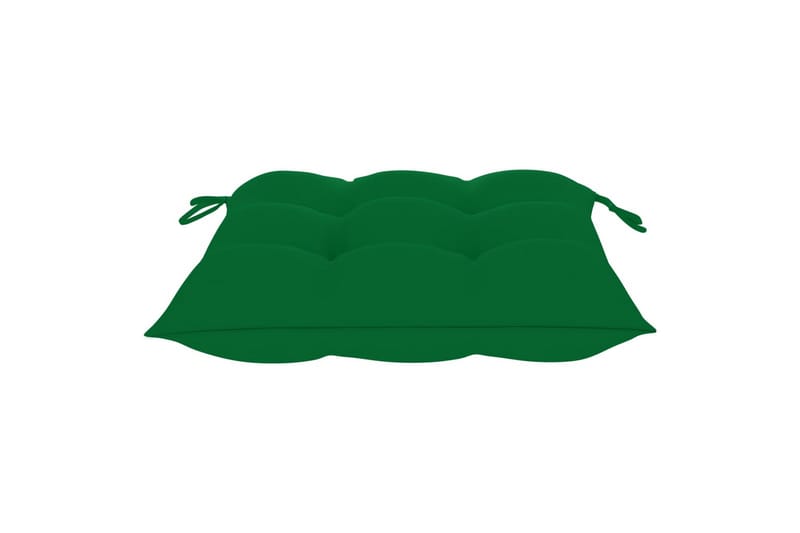 Hynder til havestole 2 stk. 40x40x7 cm stof grøn - Grøn - Siddehynder