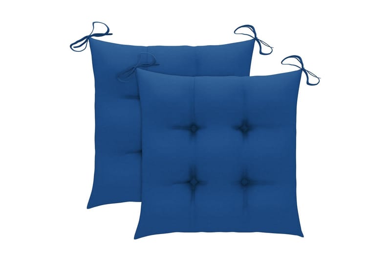 Hynder til havestole 2 stk. 40x40x7 cm stof lyseblå - Blå - Havemøbler - Hynder - Siddehynder