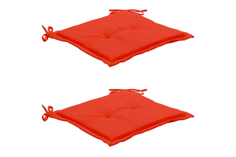 hynder til havestole 2 stk. 50 x 50 x 3 cm rød - Rød - Siddehynder